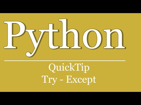 QuickTip #168 - Python Tutorial - TryExcept | while loop | user input