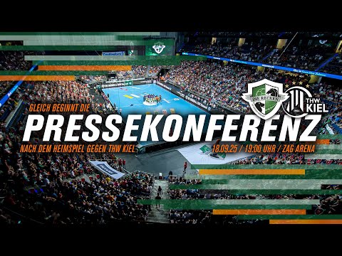 Pressekonferenz nach dem Heimspiel der RECKEN gegen THW Kiel