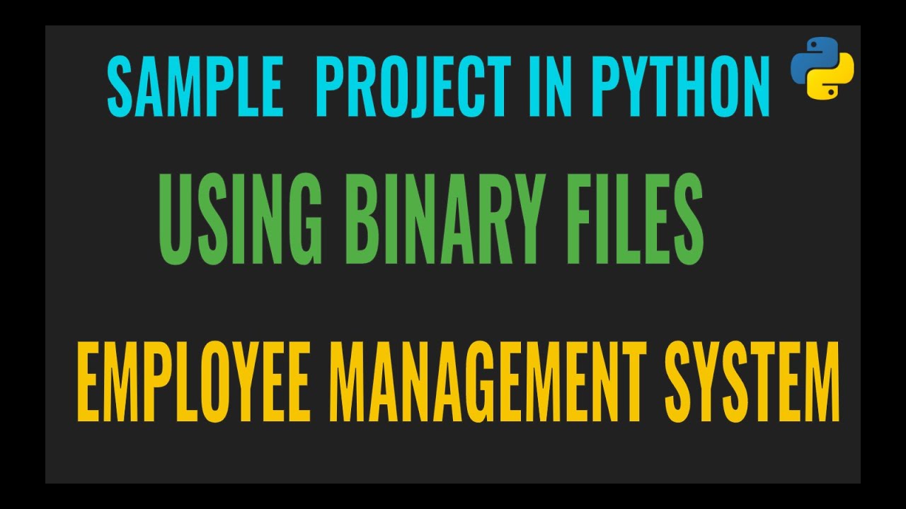 Python Project for Beginners using Binary Files (Employee Management System)
