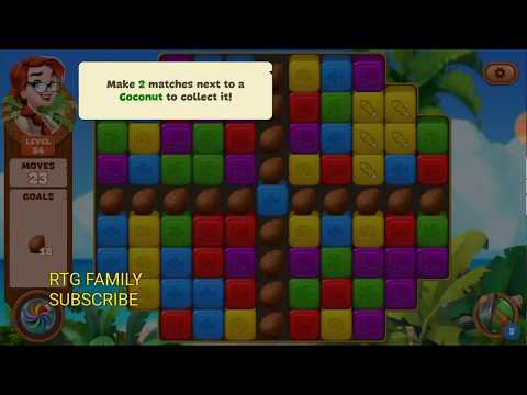 Lost island match 3 blast adventure level 54 MYSTERY ISLAND HD 1080P