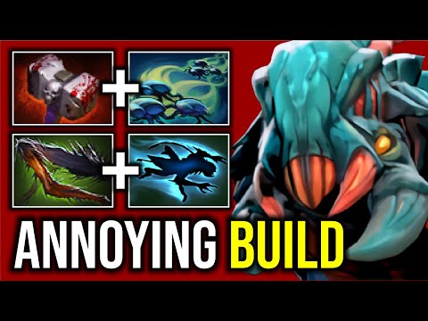 ANNOYING BUILD..!! Combo Skull Basher + Spider Leg Weaver 7.24 | Dota 2