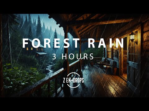 Rain Sound and Rainforest Animals Sound Relaxing Sleep | White Noise Rain Sounds for Sleeping.