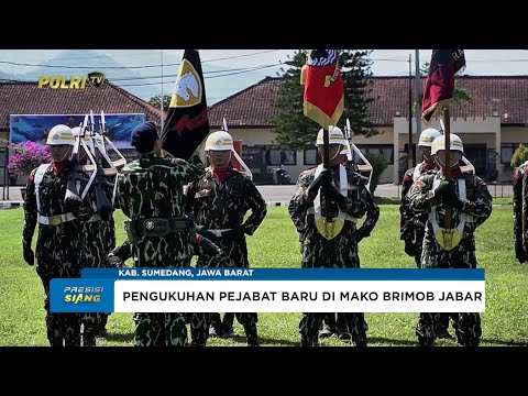 DANSAT BRIMOB POLDA JABAR PIMPIN UPACARA PENGUKUHAN PEJABAT BARU