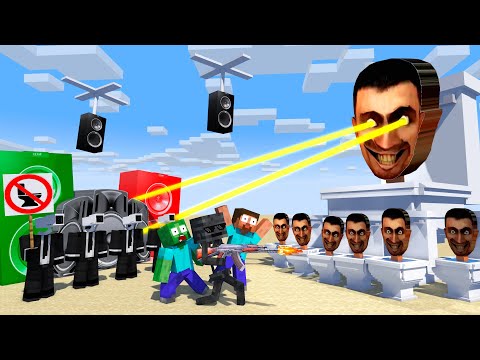 EPIC SKIBIDI TOILET ARMY AND SPEAKERMANS vs MONSTERS - Minecraft Animation