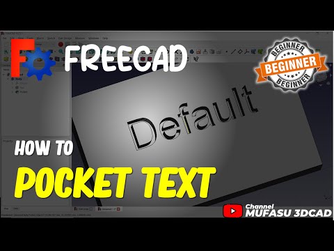 FreeCAD How To Pocket Text