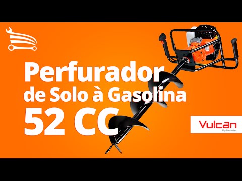 Perfurador de Solo à Gasolina 52 CC com Broca 80 x 20 cm - Video