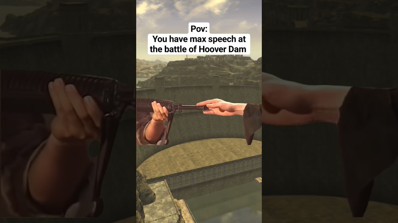 POV: you have max speech at the battle of Hoover Dam #gaming #memes #fallout