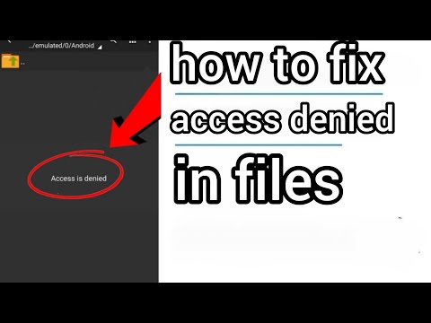 how to fix access denied/files not showing in file manager