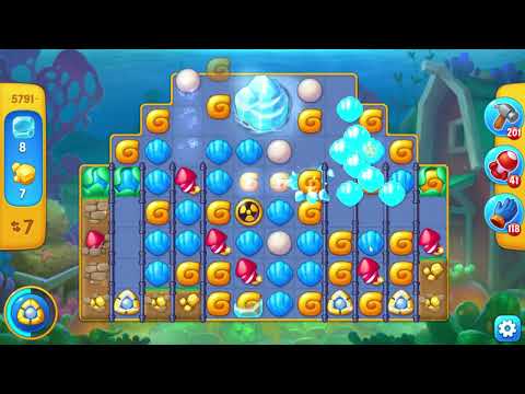 Fishdom 5791 Hard Level - 17 moves - NO BooSTERS