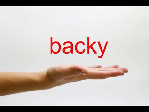 How to Pronounce backy - American English