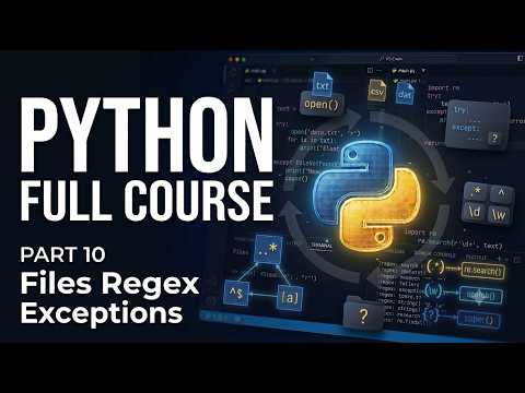 Python Programming Course 10 Files Exceptions Regular Expressions Regex