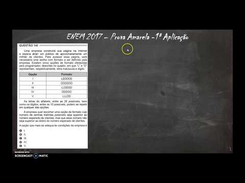 ENEM 2017 - Questão 140 - Análise Combinatória