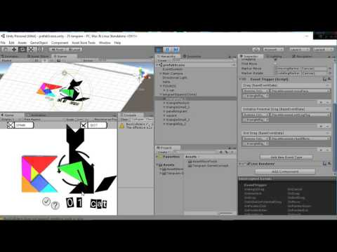 TUTORIAL Tangram 3D game realistic Unity 3D asset store package build your game
