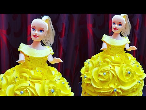 BARBIE CAKE / SIMPLE  DESIGN / moon vlogs