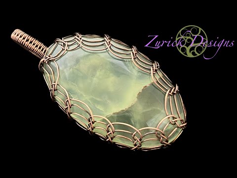 Wire Wrapping Tutorial- Viking Knit Wire Wrapped Cabochon Pendant