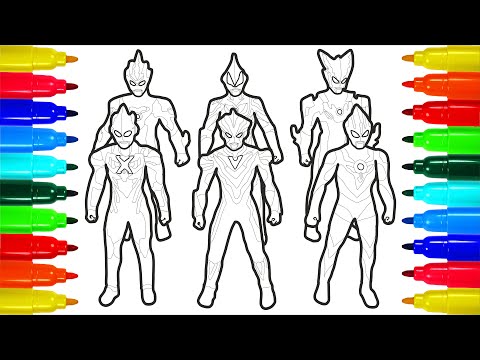 Ultraman Team Coloring Pages