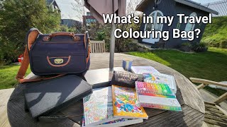 What's In My Travel Colouring Bag? || Adult Coloring on Vacation