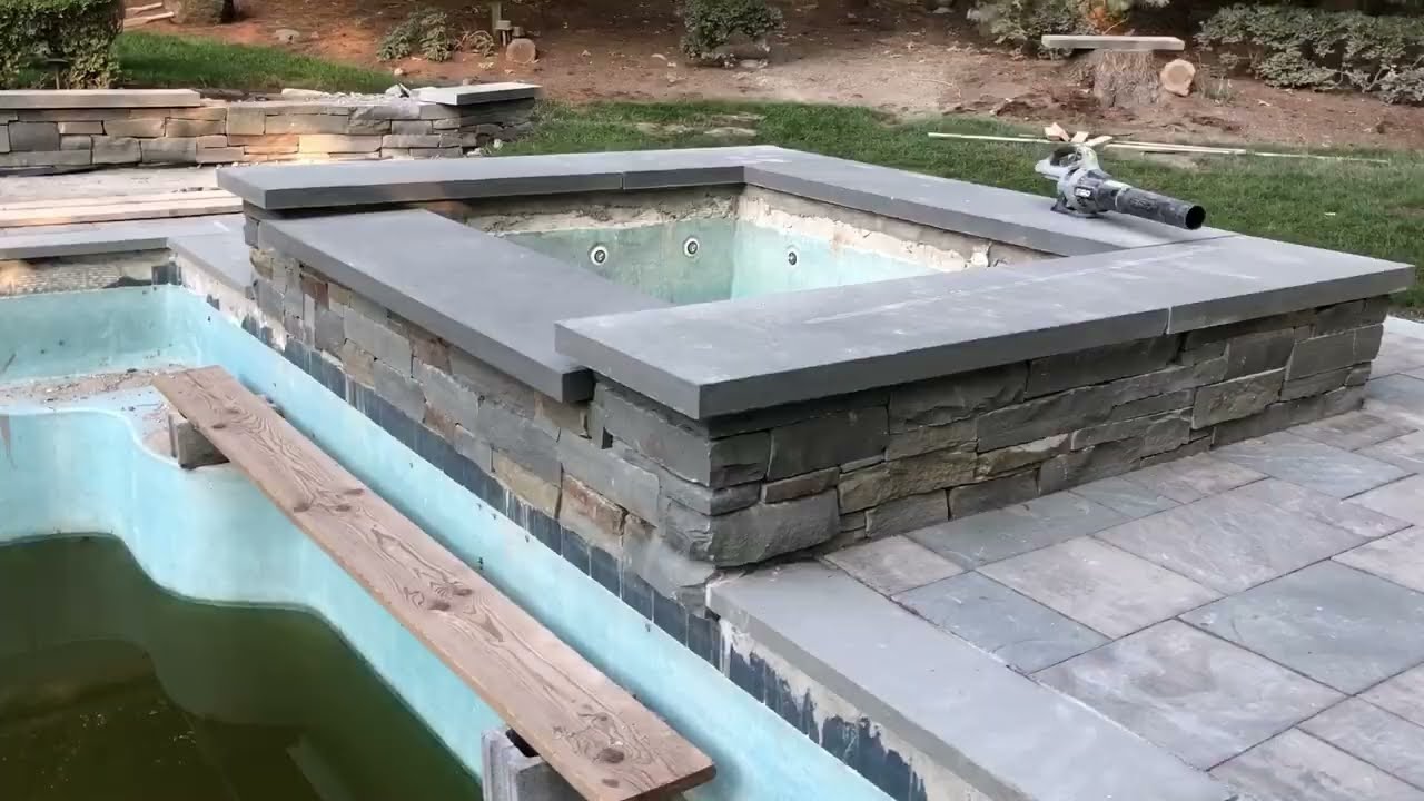 Paver Pool Patio with Bluestone Coping