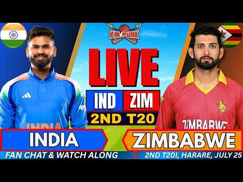 🔴LIVE: India vs Zimbabwe, 2nd T20 | Live Cricket Match Today | IND vs ZIM, Fan Chat #indvszim