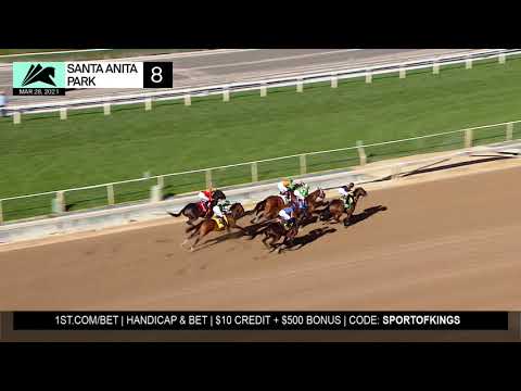 Ax Man wins the Santana Mile on Sunday, March 28, 2021 at Santa Anita Park.