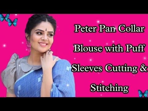 Peter Pan Collar Blouse Cutting & Stitching step by...