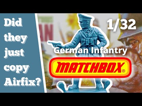 Matchbox Vintage Plastic Toy Soldiers 1/32 German Infantry