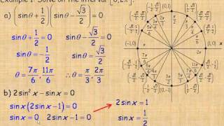 Solve Trigonometric Equations Part 1