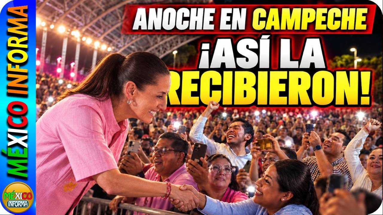 PASÓ ANOCHE EN CAMPECHE. LA PRESIDENTA IMPARABLE. A REVENTAR EL EVENTO. LA GENTE FELIZ DE VERLA.