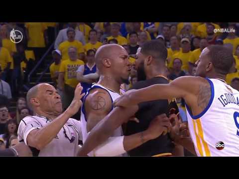 David West & Tristan Thompson Scuffle Get Way Too Close | Warriors vs Cavaliers Game 5 | June 12
