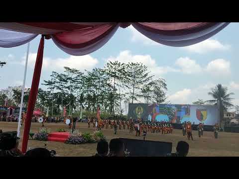 drumband Zipur 5 dalam acara penutupan kegiatan TMMD tahun 2023 desa sumberpetung