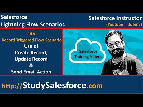 35 Record Triggered Flow Scenario - Use of Create Record, Update Record & Send Email Action in Flow