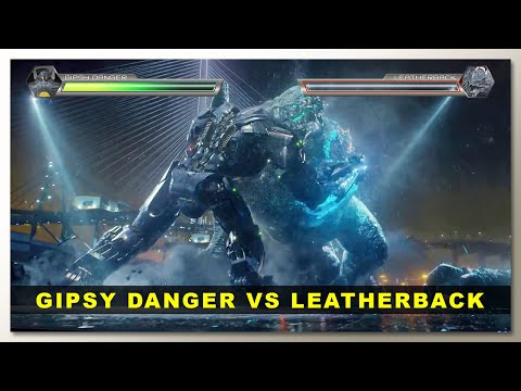 Gipsy Danger vs Leatherback with Healthbars