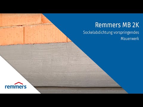 Remmers MB 2K - Sockelabdichtung vorspringendes Mauerwerk