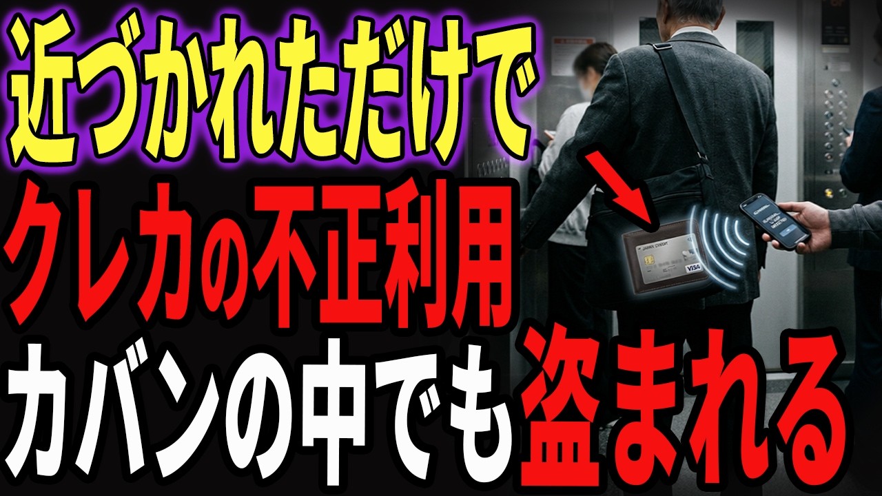 【最恐犯罪】5㎝近づかれるとクレジットカード情報が盗まれる！今すぐ対策を！