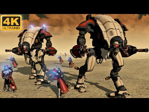 ADEPTUS MECHANICUS vs NECRONS - Men of War: Warhammer 40k Mod (4K, Cinematic)