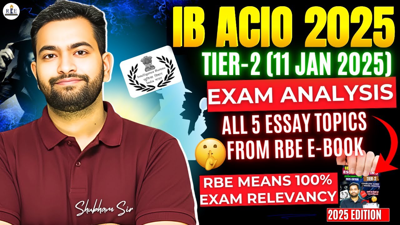 IB ACIO 2025 T-2 Descriptive paper analysis| All 5 Topics from RBE E-book| Relevency = RBE