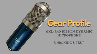 Video thumbnail for Gear Profile: MXL-R40 Ribbon Dynamic Microphone UNBOXING & TEST by John Budnik Band (John Budnik Band)