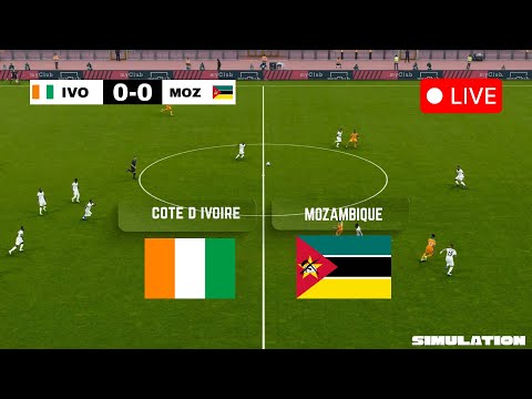 🔴 LIVE :  Ivory Coast vs Mozambique - African Nations Championship 2025 | Pes 21 Simulation