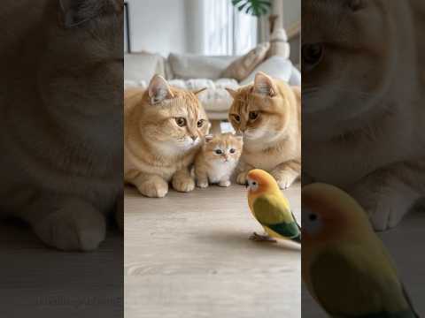 Cat Family Welcomes a New Feathered Friend… Pure Wholesome Vibes!