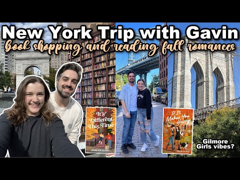 NEW YORK TRIP with @GavinReadsItAll 🌃🚕🗽 book shopping and reading Fall romance books