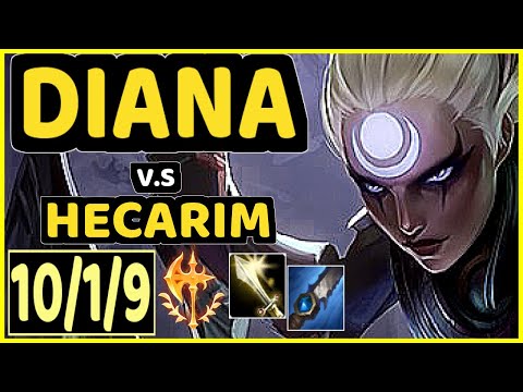 CARIOK (DIANA) vs HECARIM - 10/1/9 KDA JUNGLE CHALLENGER GAMEPLAY - BR