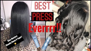 Straightening My Type 3C/4A Natural Hair + Shea Moisture Manuka Honey &amp; Yogurt REVIEW 🤔