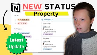 - Weekly Timeline Status View（00:09:16 - 00:15:20） - 2.17 UPDATE Notion for Productivity: New Status Property (Free Template)