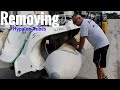 Removing inflatable boat tubes (to Ship)