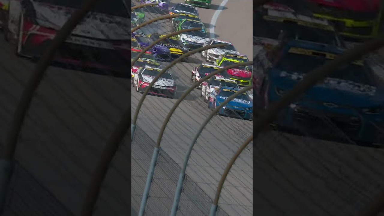 Multi-car wreck on the restart at Kansas