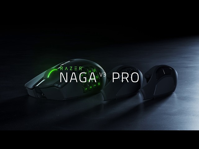 Ratón Razer Naga V3 Pro Bluetooth Radiofrequenza 30000 DPI Nero Pulsanti programmabili video