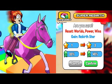 [🐊 Brainrot] Horse Race - SUPER REBIRTH Roblox Simulator Gameplay