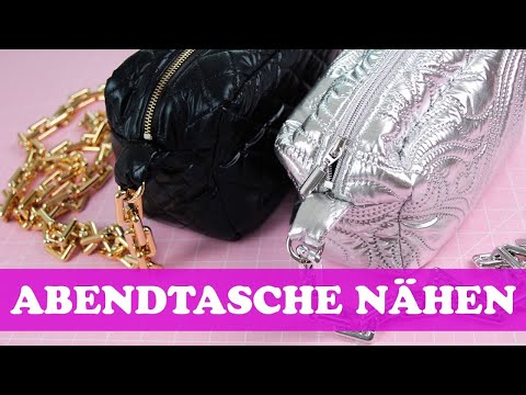 Abendtasche nähen Schnittmuster Aspen 👜 edle Handtasche mit Reissverschluss