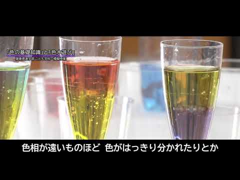22 健康発達学部　こども学科　模擬授業「『色の基礎知識』と『色水遊び』」