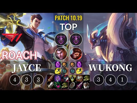 T1 Roach Jayce vs Wukong Top - KR Patch 10.19